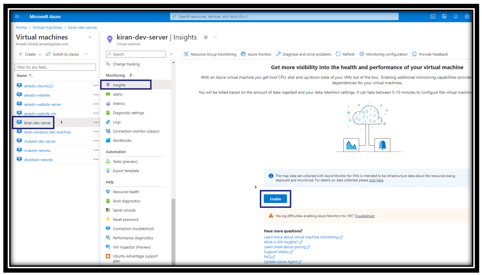 VM insights